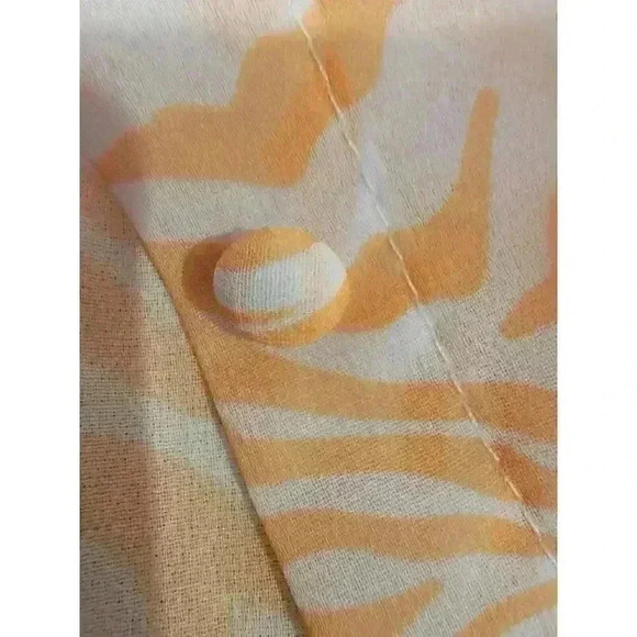Princess Polly Womens Top Size 2 Sheer Orange Zebra Print Button Retro - Picture 5 of 14
